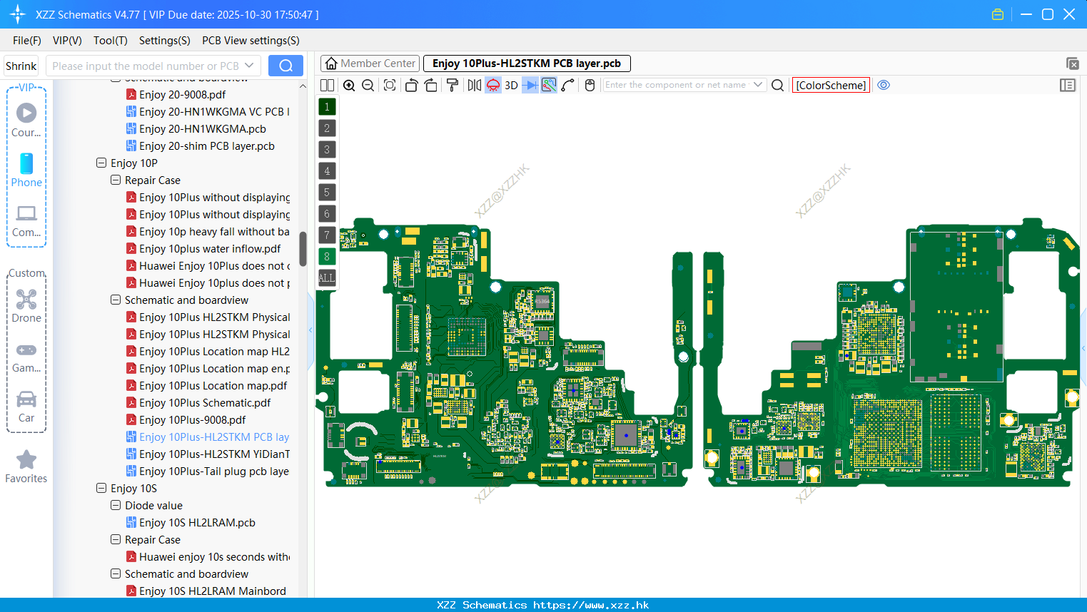 Huawei Enjoy 10Plus-HL2STKM PCB Layer